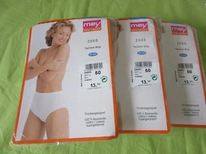 Mey Taillen - Slip Unterhosen 3 Stück GR 48 - 50 weiß Neu - Bild 1 von 3
