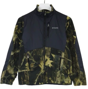 Columbia Sweatshirt Jungen LARGE Fleece Camouflage durchgehender Reißverschluss detaillierter Besatz - Bild 1 von 9