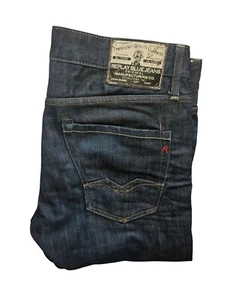 Men's REPLAY Premium WAITOM Dark Blue REGULAR Fit JEANS W34" L29" *VGC* - Picture 1 of 13