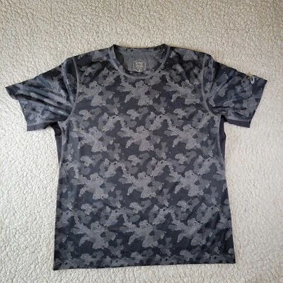Asics Camo Performance Run T-Shirt Men's XL Gray Breathable Workout - Image 1 of 4
