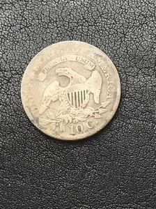 Moneda de diez centavos de plata busto tapado 1827 JR-5 R-3 RARA #RR325 - Imagen 1 de 7