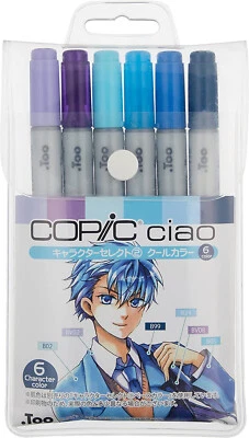 Too Copic JAPÓN Ciao Bolígrafo Debut 6 Bolígrafos de Colores Set Personaje Seleccionar 2 Genial Foto 1 de 2