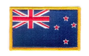 NEW ZEALAND FLAG PATCH BADGE IRON ON NEW EMBROIDERED - Bild 1 von 1