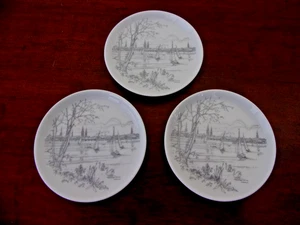 Set Of Three Rosenthal Glashaus Small plates/Coasters - Picture 1 of 5