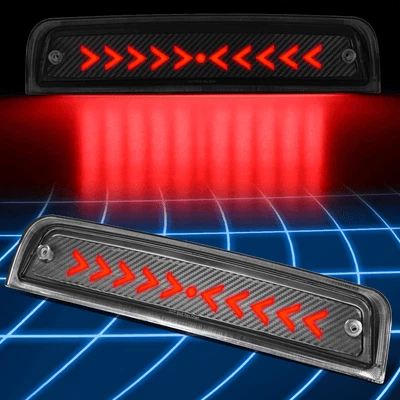 Para 09-18 Ram 1500-5500 Fibra de Carbono Flecha Secuencial LED Tercera Luz de Freno Lámpara Foto 1 de 4