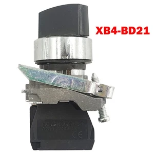 Interruptor selector 1 pieza XB4-BD21 metal negro 22 mm 2 posiciones permanecer puesto 1NO XB4BD21 - Imagen 1 de 10