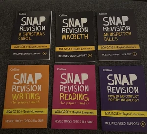 6 GCSE Collins Snap Revision book (English Literature and Language) - Picture 1 of 1