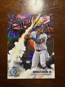 2025 Bowman Chrome Ronald Acuna Jr. Adios #AD-14 Atlanta Braves - Picture 1 of 5
