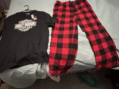 HARLEY DAVIDSON PAJAMA SET MENS SIZE L - Image 1 of 4