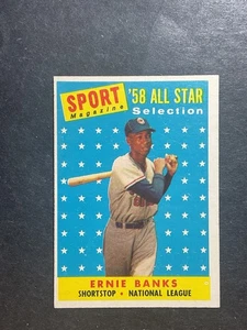 1958 Topps Ernie Banks All Star 482 Ex/Mt R4 - Bild 1 von 2