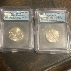 2005D And 2005 P ICG SP 69 Minnesota $.25 Quarter Satin Finish - Picture 1 of 6