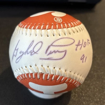 BÉISBOL ÚNICO ~ FIRMADO GAYLORD PERRY HOOTERS BÉISBOL INSC "HOF 91" PERSONALIZADO Foto 1 de 4