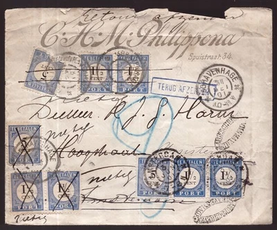 Netherlands, 1901 cover with multiple Postage Dues   -HK65 - Image 1 of 3