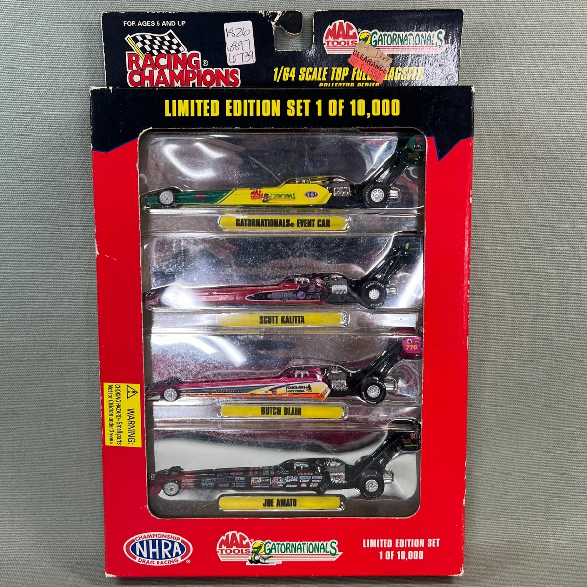 Mac Tools Gatornationals Set of 4 1/64 Scale Top Fuel Dragsters