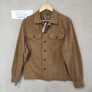 Tu Man Mens Overshirt Chore Jacket/Shacket Brown Cotton S Small 34-36 Button - Picture 1 of 12