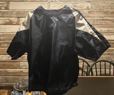 Chaqueta cortavientos High Five de nailon ventilada azul marino blanco talla Lg Foto 1 de 3