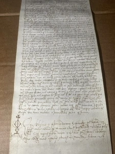 Antique Latin Italian Handwritten Vellum - Picture 1 of 9