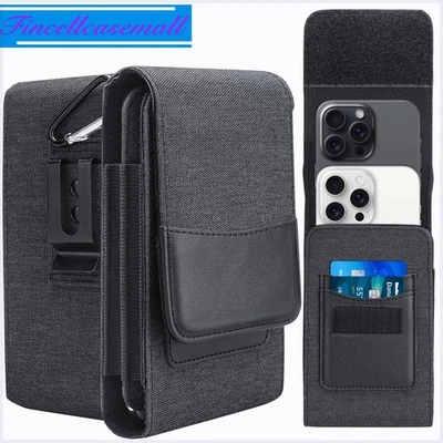 Universal Vertical Cell Phone Holster Carrying Waist Belt Clip Case Pouch Cover - Image 1 of 4