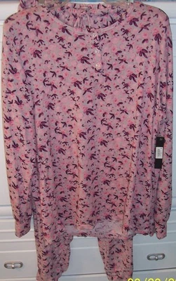 Catherine Malandrino Plus 2X/3X Pink Soft Top & Pants Loungewear Pajamas Set NWT - Image 1 of 4