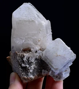 291 g natürliches komplettes lila Fluorit Kristall Mineral Probe/Yaogangxian China - Bild 1 von 9