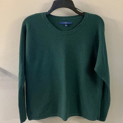 Apt 9 Round Neck Womens Dark Aqua Knit Sweater Large - Image 1 of 4