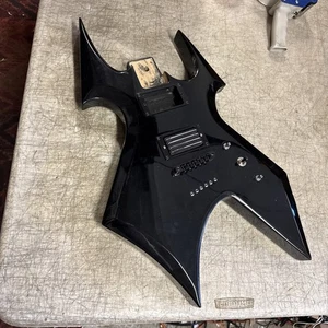 BC Rich Warlock 2 Pickup Electric Guitar Body Black w/ Bridge - string Thru body - Picture 1 of 14