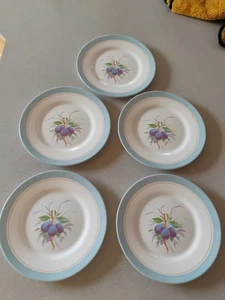 Martha Stewart  Everyday France  Empress Plum Dessert/Bread Plates Lot Of 5 - Picture 1 of 4