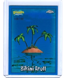 2025 Topps Chrome SpongeBob Bikini Atoll Blue Refractor #'ed 148/150 - Picture 1 of 1