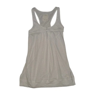 Babydoll fluido vintage blanco Abercrombie & Fitch a lunares tanque M Foto 1 de 4