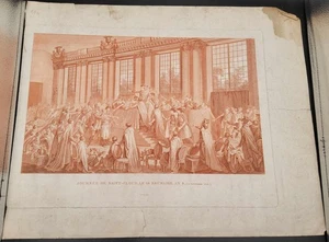 Antique Napoleon "Journee De Saint-Cloud Brumaire" Monnet Red Engraving Print - Picture 1 of 3