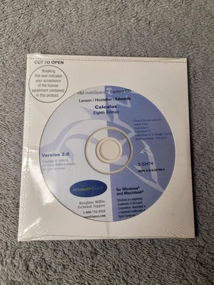 Calculus Eighth Edition Version 2.0 HM Mathspace Student CD Windows Mac New - Image 1 of 2