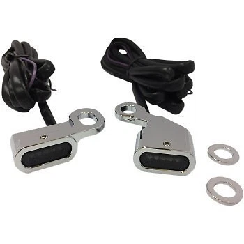 Drag Specialties 2040-2133 铬/烟 LED 车把标记灯 — 第 1/1 张图片