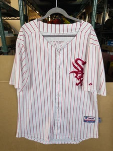 Camiseta majestuosa de los Chicago White Sox AJ Pierzynski #12 MLB talla 54 a rayas rojas - Imagen 1 de 6
