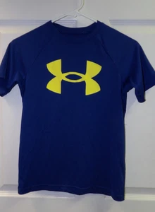 Jungen Under Armour T-Shirt Gr. YMD mittelblau kurzarm Logo - Bild 1 von 5