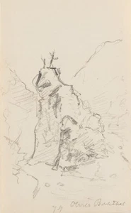 Felsen im Bodetal, 1874, Bleistift Romantik Natur 1850-1899 Unbekannt (19.Jhd) - Bild 1 von 5
