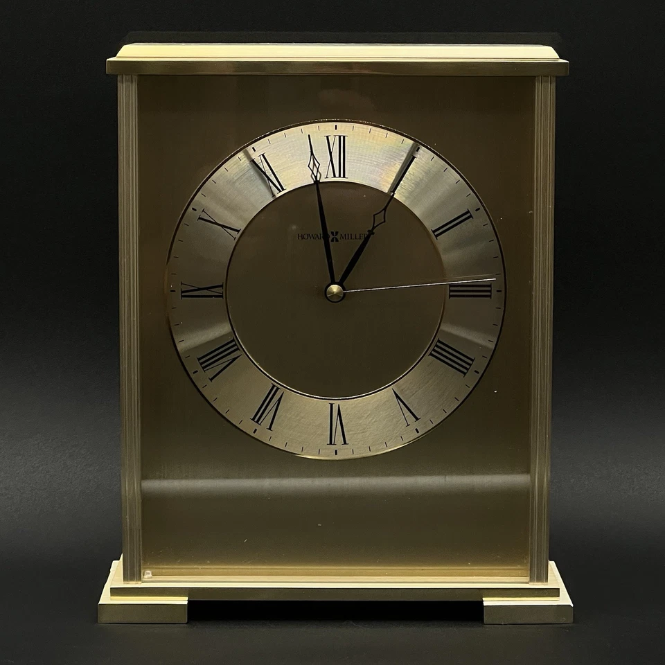 Howard Miller Exton Table Clock Brass Finish Read Description - Image 1 of 4