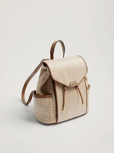 Zaino Parfois Camel intrecciato 195504 Nuovo con etichette Nuovo Borsa - Imagen 1 de 7