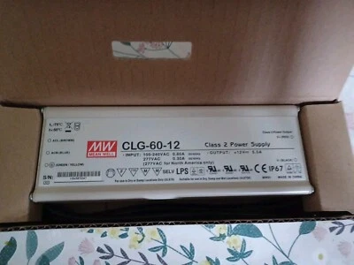 Mean Well CLG-60-12 12V 5,0A CLASS 2 POWER SUPPLY NEW & BOXED FREE POSTAGE