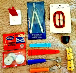 Lot 10 Vintage Nähwerkzeuge Spurrad Muster Marker Einfädler Masterbow ++ - Bild 1 von 9