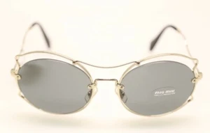Miu Miu MU50S ZVN-9K1 Pale Gold/Gray Lens 57mm Sunglasses (#477) - Picture 1 of 7