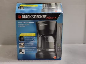 NEU BLACK DECKER 5 TASSEN KAFFEEMASCHINE SCHWARZ PROGRAMMIERBAR PERMANENTFILTER DCM675BF - Bild 1 von 7