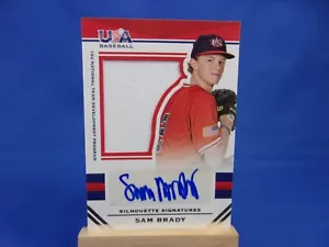 USA Baseball 2017 Jumbo Swatch Silhouette Jersey Signature Sam Brady 134 15/49 - Picture 1 of 2