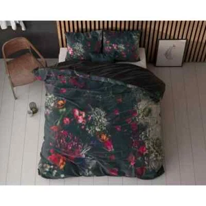 Bettwäsche Bettgarnitur Bettbezug Set Elodie Schwarz Microfaser 240x220cm - Bild 1 von 5