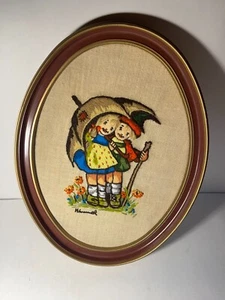 Vtg Hummel needlepoint wall hanging 13x10" - Picture 1 of 10