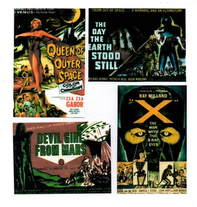 SCI-FI FILMS. 4 repro mini posters. The Day the Earth Stood Still. - Imagen 1 de 1