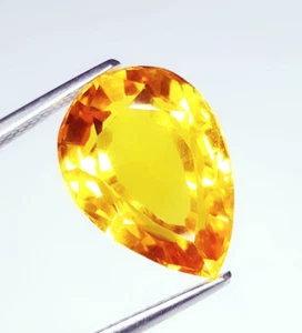 8-10 Ct Natural Yellow Citrine Loose Gemstone Certified Untreated Citrine W02 - Picture 1 of 11