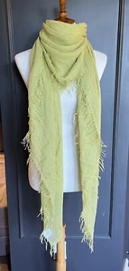 New Auth Chan Luu Cashmere and Silk Scarf Color: Green Banana - Picture 1 of 5