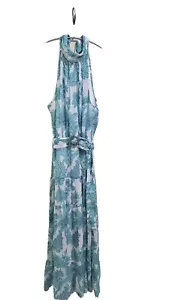 Perfektes Muttertagsgeschenk Taylor Print Maxikleid blau/weiß 12 - Bild 1 von 14