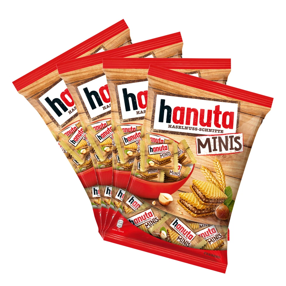 Hanuta Minis einzeln verpackte Mini Haselnuss Schnitte 200g 4er Pack - Bild 1 von 1