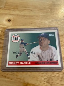 MICKEY MANTLE Topps Collector Card New York Yankees Man Cave GIFT MHR319 2007